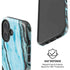 Aqua Blue Marble Ink iPhone 16 Magsafe Impact Case